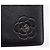 CHANEL Tarjetero Camelia en piel de becerro negro CC Auth 203316A - vista 12