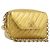 Borsa a tracolla con catena CHANEL in pelle Gold CC Auth 200713 D'oro