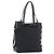 Saco Tote GUCCI GG Canvas Preto Prata 107757 Auth 200686