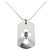 Collana Dog Tag Large Flare Dagger Chrome Hearts metallo Silver Auth mr2895SAM Argento