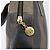 Pequin Borsa a mano FENDI Pecan Canvas PVC Marrone Nero Auth 203448 - vista 14