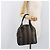 Pequin Borsa a mano FENDI Pecan Canvas PVC Marrone Nero Auth 203448 - vista 22
