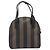 Pequin Borsa a mano FENDI Pecan Canvas PVC Marrone Nero Auth 203448 - vista 3
