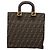 Borsa a mano FENDI Zucca Canvas Nero Marrone Auth 203801V - vista 3