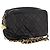 Borsa a tracolla CHANEL Matelasse con catena in pelle d'agnello nera e oro CC Auth 200580V Nero D'oro