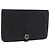 Hermès Portafoglio HERMES Dogon GM in pelle nera argento Auth 203322 Nero