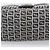 Borsa a tracolla FENDI Zucchino Canvas Mamma Baguette Navy Silver Auth 200709V Argento Blu navy - vista 12