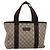Borsa Tote GUCCI GG Supreme PVC Beige Silver 141976 Auth 202691 Argento - vista 2