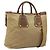 PRADA Handtasche Nylon Leder 2way Beige Gold Auth 203008 Golden