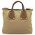 PRADA Handtasche Nylon Leder 2way Beige Gold Auth 203008 Golden - Ansicht 3