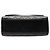 Bolsa Chanel Kelly Top Handle em pele de cordeiro acolchoada preta Preto - vista 3