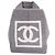 Borsa da spiaggia Chanel CC Terry Cloth Sports Line Grigia Grigio - vista 13