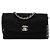 Borsa a tracolla Chanel Mini CC in jersey matelassé nero