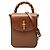Bamboo Bolsa Satchel Gucci Mini em couro de bezerro marrom com alça de bambu