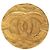 Spilla rotonda Chanel CC placcata oro D'oro