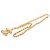 Colar com pingente acolchoado Chanel CC banhado a ouro Dourado
