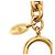 Colar com pingente acolchoado Chanel CC banhado a ouro Dourado - vista 3