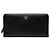 Portafoglio lungo Prada Saffiano con zip, nero