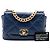 Borsa Chanel 19 Flap Medium in pelle di agnello blu - vista 8