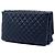 Chanel Maxi CC gesteppte Lammleder Schultertasche in Blau mit 3 Fächern und Klappe - Ansicht 2