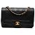 Borsa a tracolla Chanel Diana Medium Full Flap in pelle d'agnello nera Nero