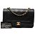Borsa a tracolla Chanel Diana Medium Full Flap in pelle d'agnello nera Nero - vista 7