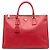 Borsa Prada Large Saffiano Lux Galleria Double Zip Rossa Rosso
