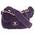 Borsa Satchel Chanel Coconing Single Flap in shearling matelassé Viola Porpora