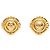 Orecchini a clip rotondi Chanel CC placcati oro D'oro
