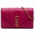 Autre Marque Borsa Busta Saint Laurent Small in pelle di vitello Chevron Monogram Rosa