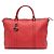 Borsa Satchel Gucci in pelle rossa con ciondolo GG Rosso