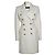 Balmain, Peacoat aus Wolle und Kaschmir Weiß