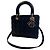 Christian Dior Lady Dior Medium Borsa a Mano in Pelle Nera Nero