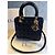 Christian Dior Lady Dior Medium Borsa a Mano in Pelle Nera Nero - vista 2