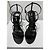 Autre Marque Saint Laurent Cassandra Sandali Vernice Nera 37 Nero - vista 8