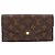 Louis Vuitton Monogram Portefeuille Sarah Long Wallet Braun Rot Monogramm