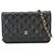Chanel Matelassé Classic Chain Wallet Schwarz