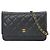 Chanel Matelassé Classic Chain Wallet Schwarz