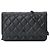 Chanel Matelassé Classic Chain Wallet Schwarz