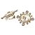 Brincos Chanel Coco Mark de pérolas falsas e strass Branco Dourado - vista 3