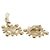 Brincos Chanel Coco Mark de pérolas falsas e strass Branco Dourado - vista 4