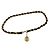 Cinto de corrente Chanel Coco Mark Preto Dourado