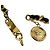 Cinto de corrente Chanel Coco Mark Preto Dourado - vista 3