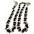 Cinto de corrente Chanel Coco Mark Preto Dourado - vista 4