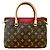 Borsa a mano Louis Vuitton Monogram Pallas BB M41241 in pelle Marrone Rosso - vista 2
