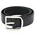 Cinto Gucci em couro Micro Guccissima Preto