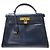 Hermès Hermes Kelly Blue Box Calf with Gold Hardware 28 Blu navy