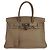 Hermès Hermes Birkin Grey Clemence con Palladium Hardware 30 Castaño