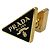 Prada Logo Emaille Metall-Stecker Ohrringe