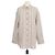 Autre Marque 12 Storeez Leinenhemd, grau-beige gestreift